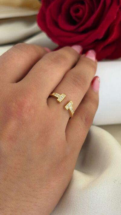 Anillos ajustables en oro laminado 18k