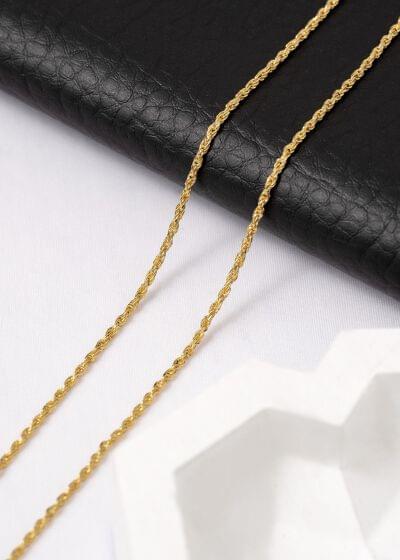Cadenas de 45 y 65 cm en oro laminado 18k