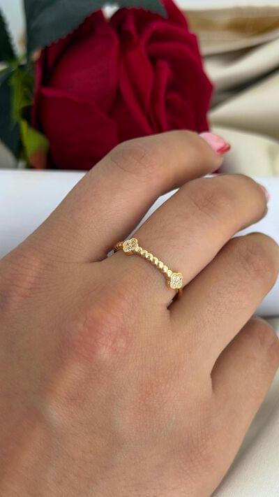 Anillo 3 Clover ajustable